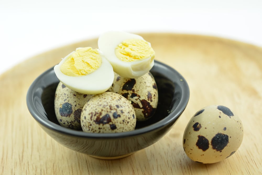 cooked quail eggs
