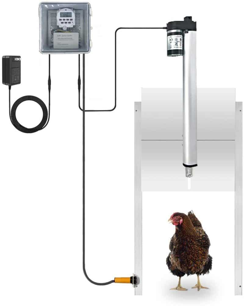 JVR Automatic Chicken Door Coop Opener Kit with Safety Mechanism